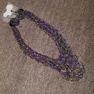 Beaded necklace & earring set